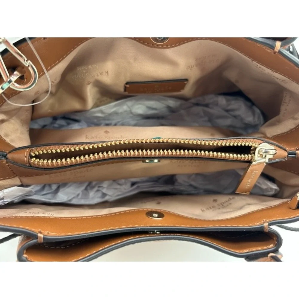 NEW Kate Spade Dumpling Satchel Women's Brown Pebbled Leather K8135 $379